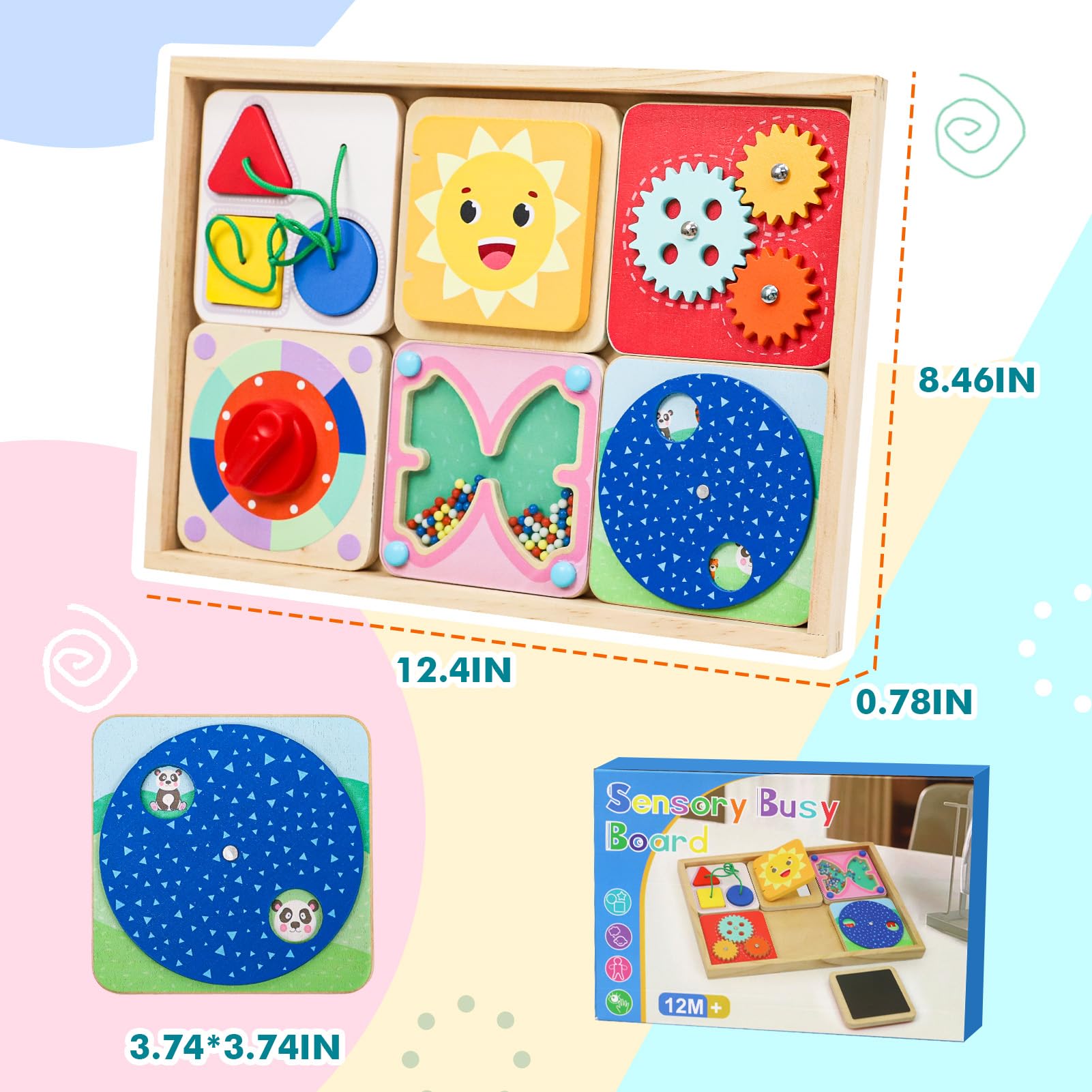 Ancaixin magnetic tiles on the board support fine motor skills and focus.