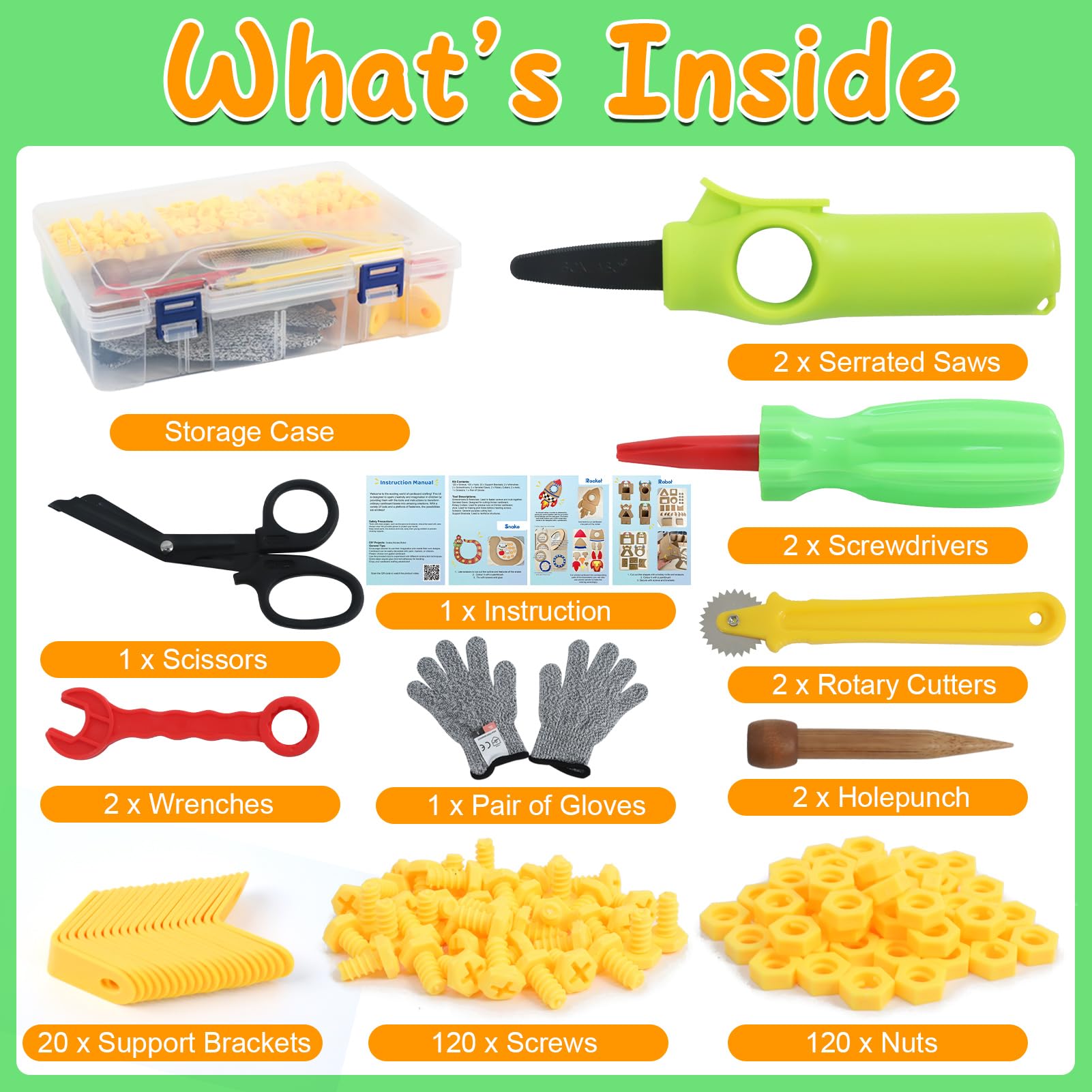 Ancaixin safety gloves with cardboard tools ensure safer crafting sessions.