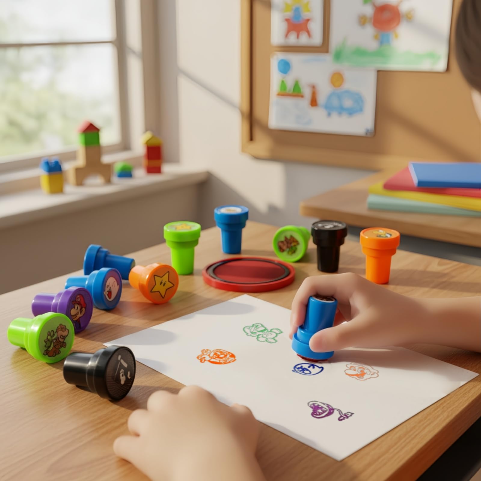 ANCCTINE stamps boost creative play, journaling, and storytelling with bright designs.