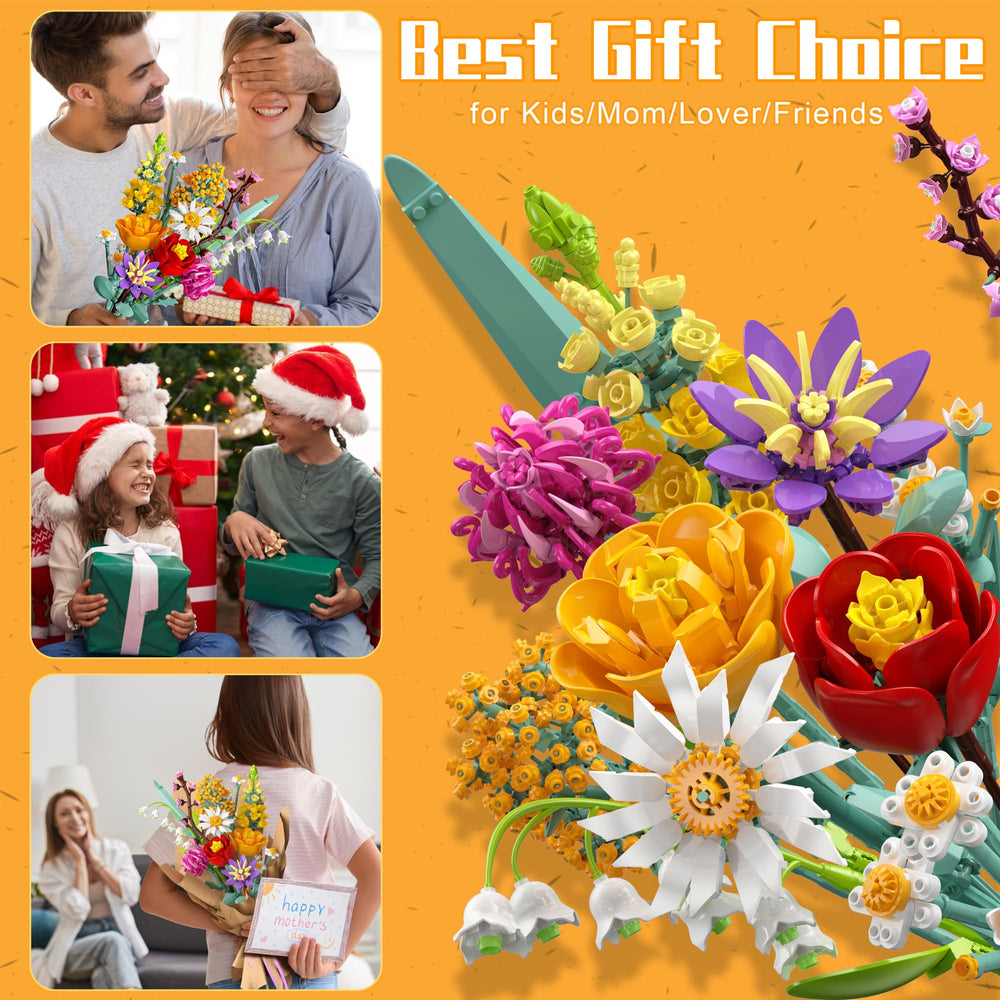 Ancesfun home office decor bouquet adds bright, maintenance-free ambiance