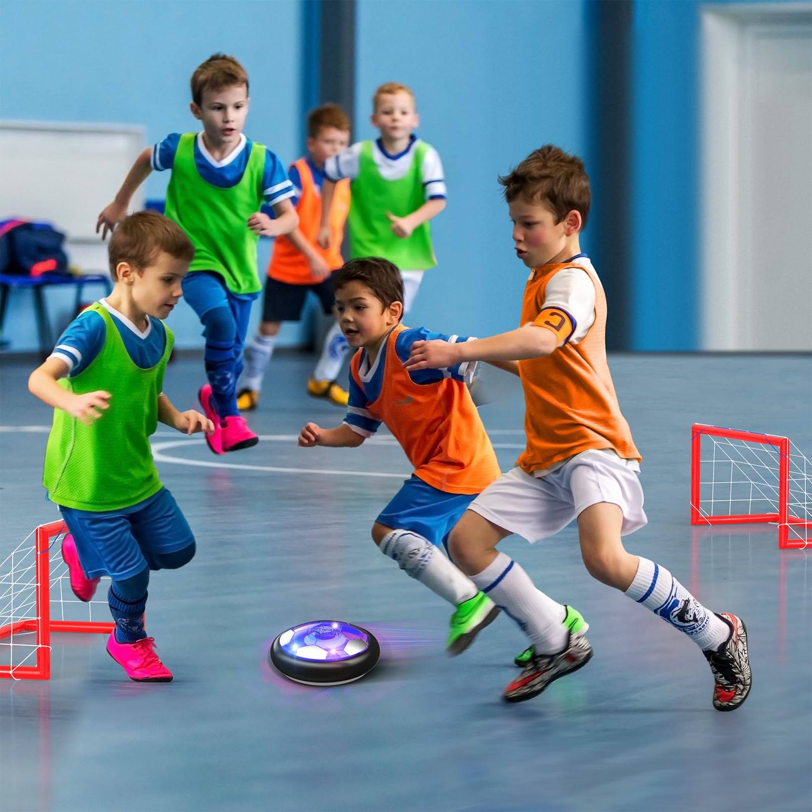Ancesfun hover soccer ball with goals expands play for family matches.