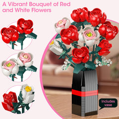 Ancesfun Rose Bouquet Building Kit for DIY home decor project.