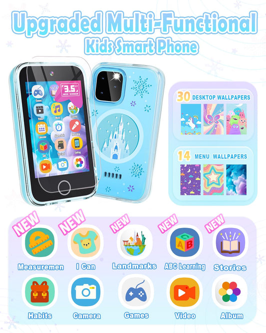 Anchioo Kids Smart Phone side view with durable silicone case for drop protection.