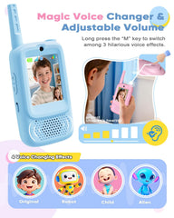 Anchioo kids walkie-talkies long-range test outdoors showing stable connectivity