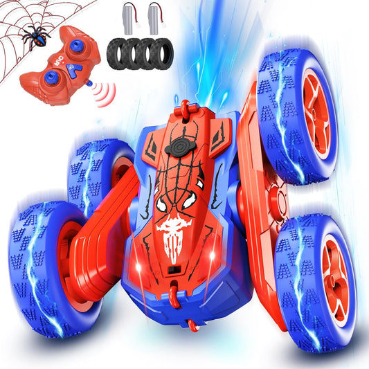 Ancitoy Spider RC car front view with headlights for ready-to-race action.