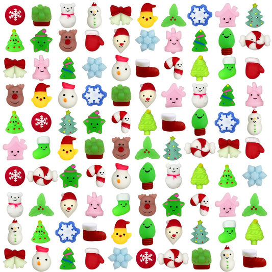 Anditoy Christmas Mochi Squishies assortment for kids' play and stocking stuffers