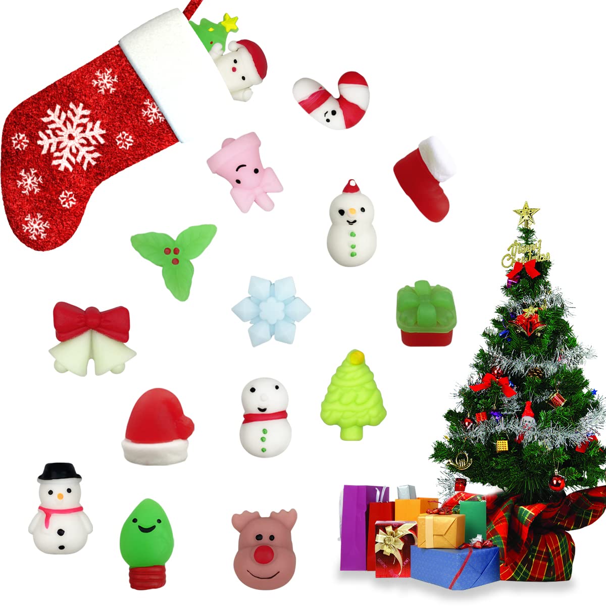 Anditoy Christmas Mochi Squishies tactile holiday fun for crafts