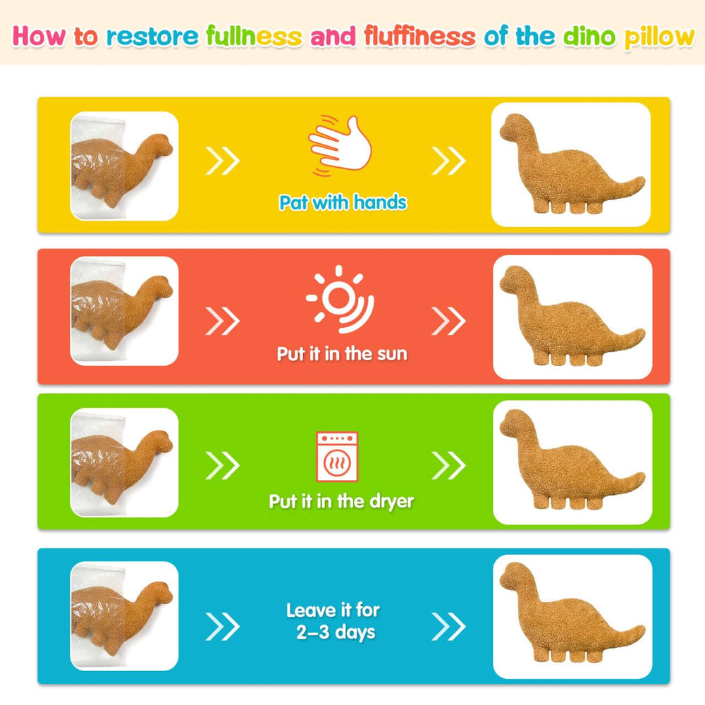 Andywoo dino vacuum-packed packaging illustrates travel-ready adventure.