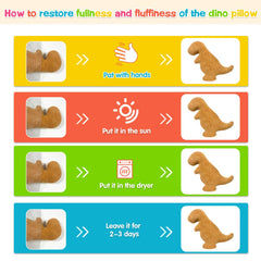 Andywoo Tyran Rex Small dino nuggets pillow hug, ideal for bedtime comfort