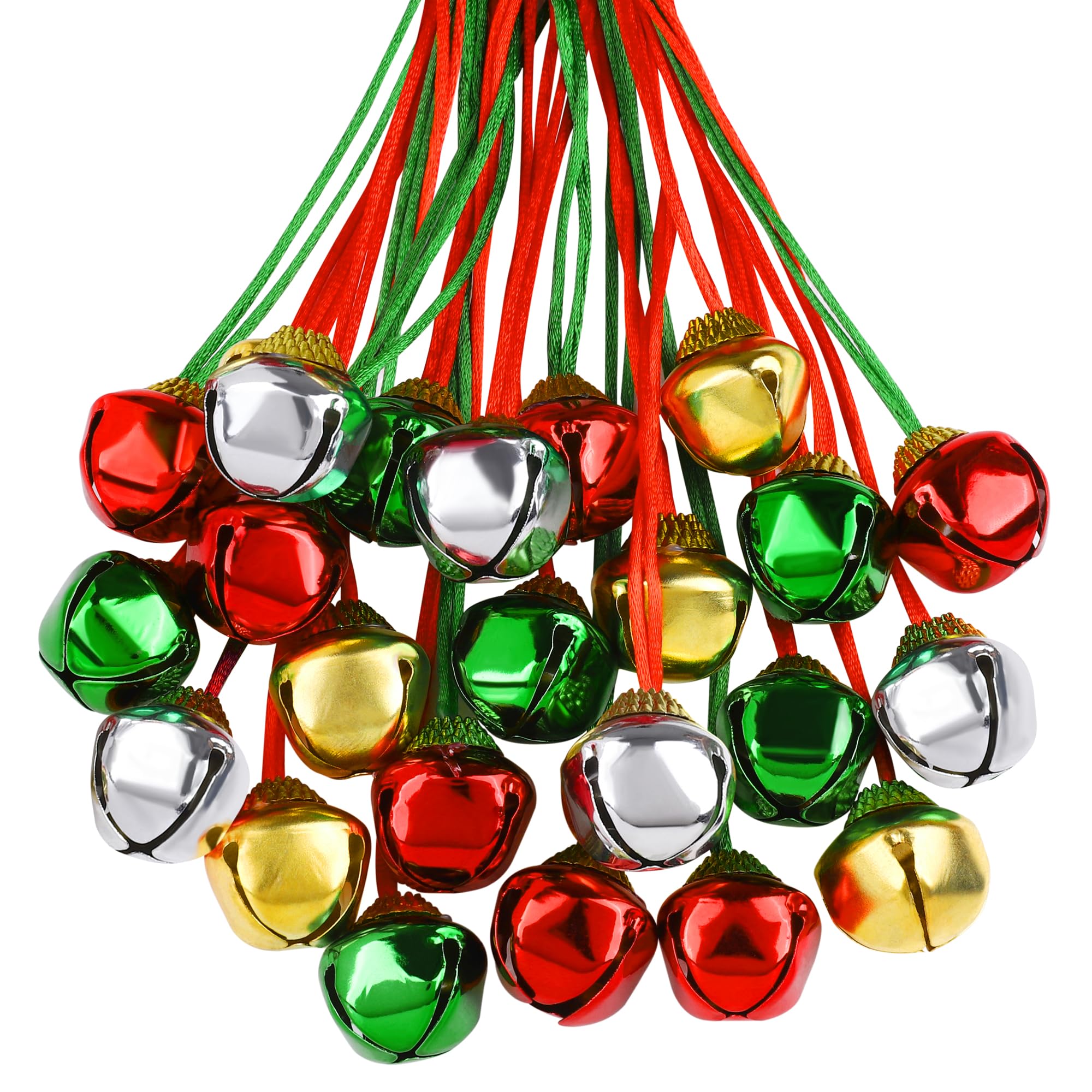 Aneco Christmas bell necklaces multi-color set ideal for gifting.