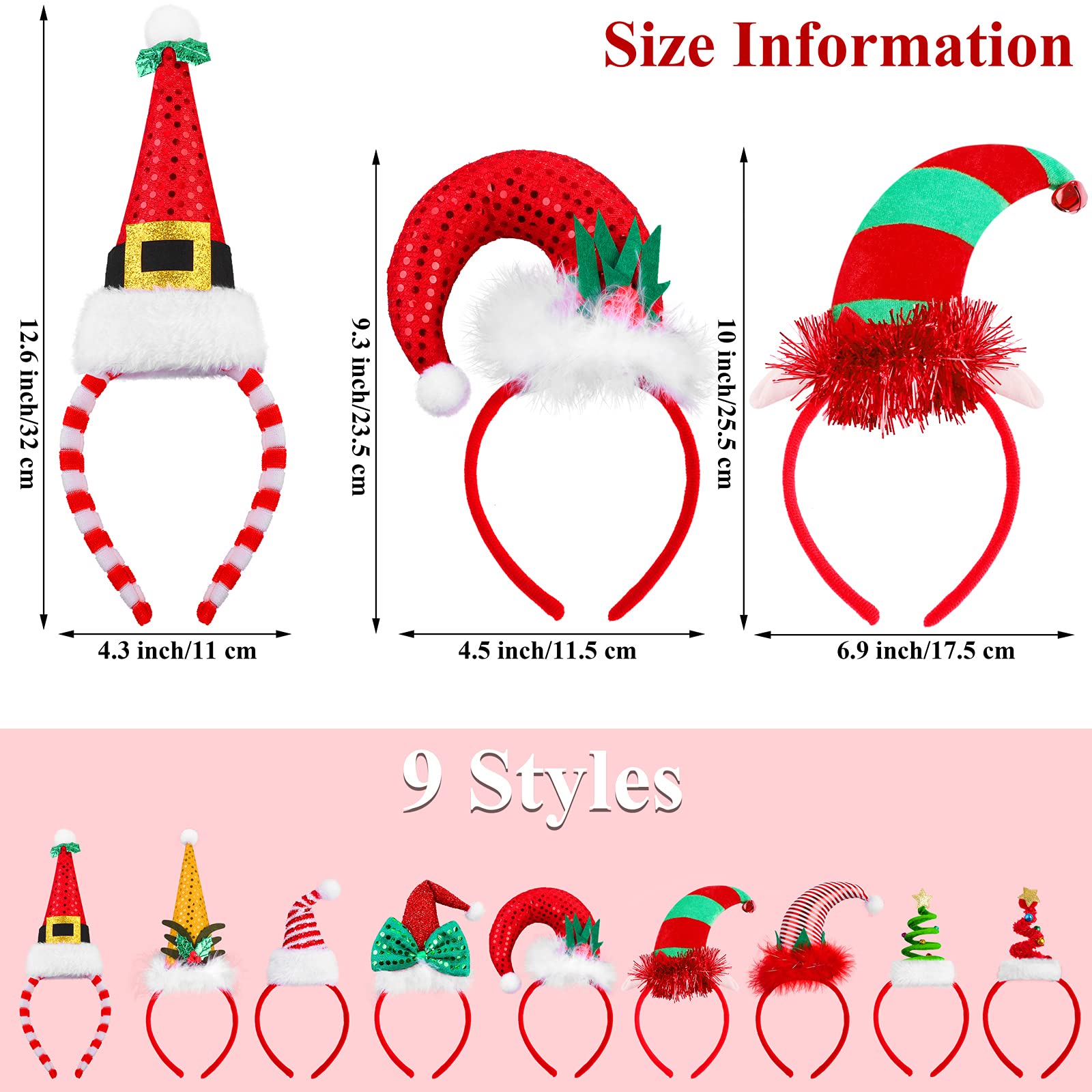 Aneco Christmas tree headband adds playful style to holiday celebrations.