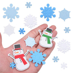 Aneco glitter snowflake foam stickers sparkle on windows and doors.