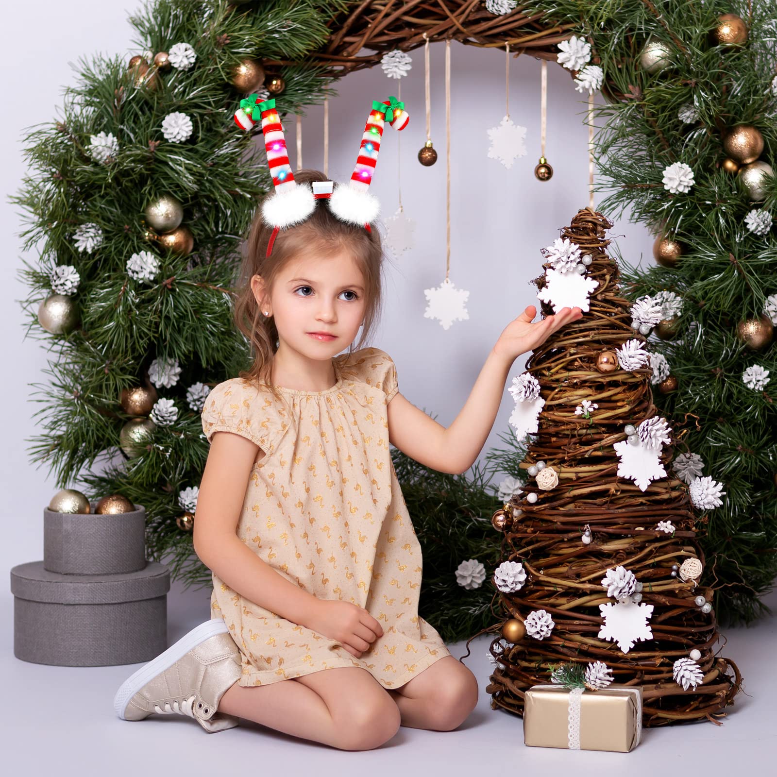 Aneco LED star headband brightens holiday photos and memories.