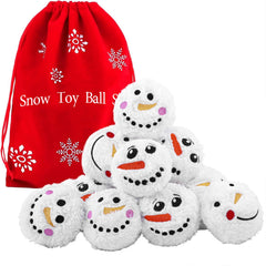 Aneco 12-pack plush snow toy balls set for versatile winter play indoors or outdoors.