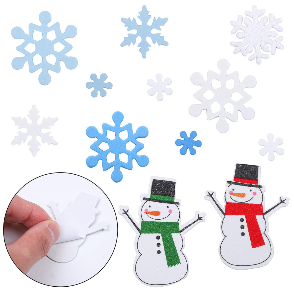 Aneco foam snowman sticker add cute focal points to cards and gifts.