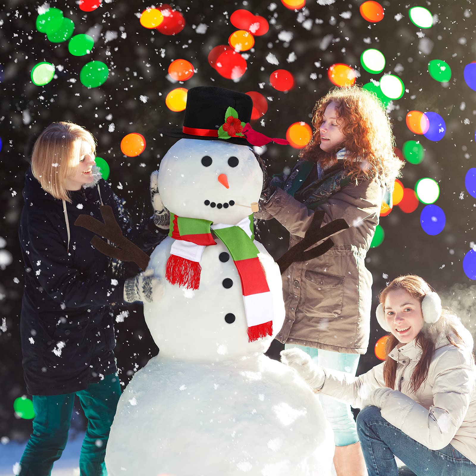Aneco snowman kit branch hands bring natural charm to display.