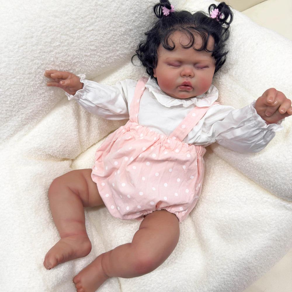 Angelbaby 24-inch reborn doll closed eyes in a peaceful sleeping pose