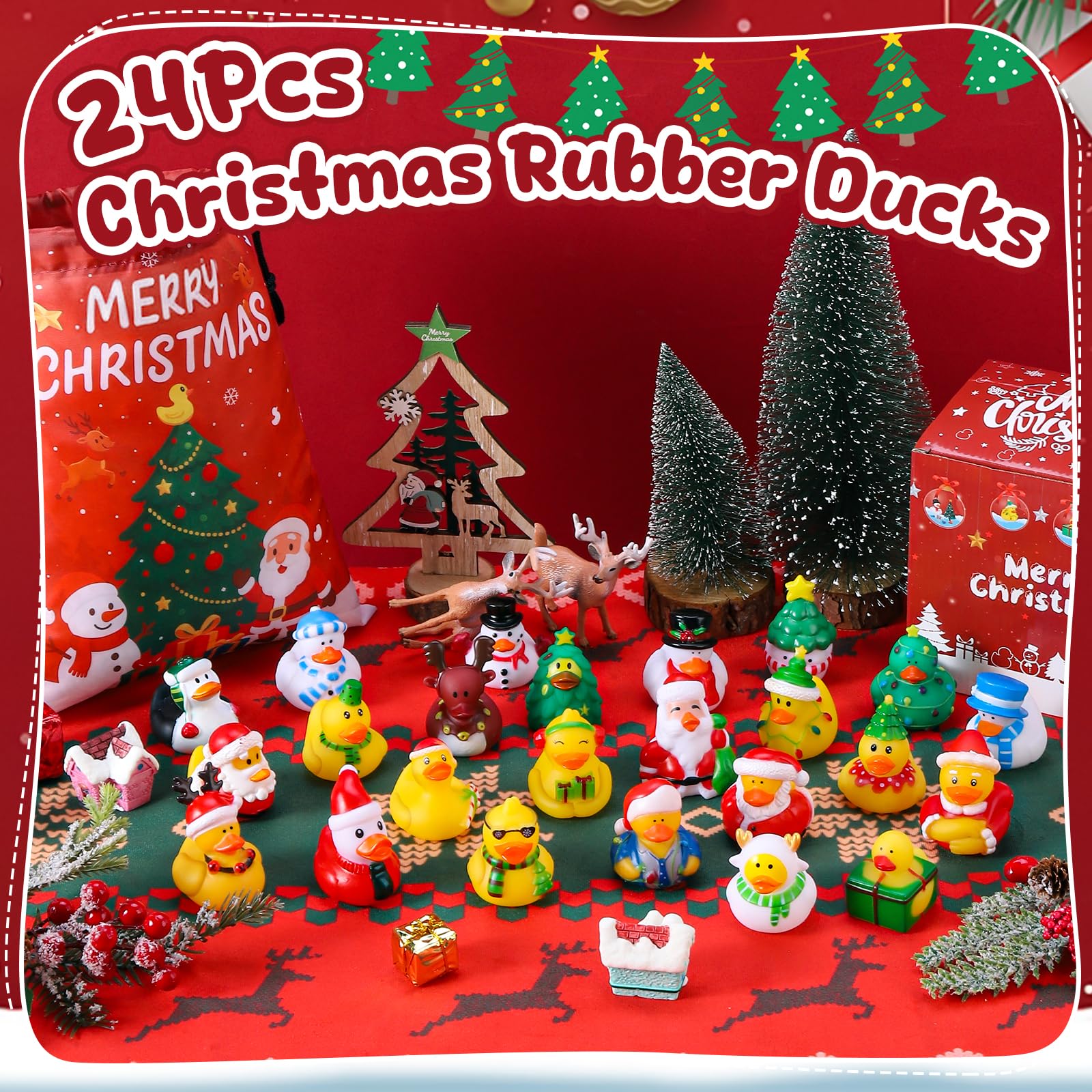 Anggiko Christmas tree ducks decorate party tables delightfully
