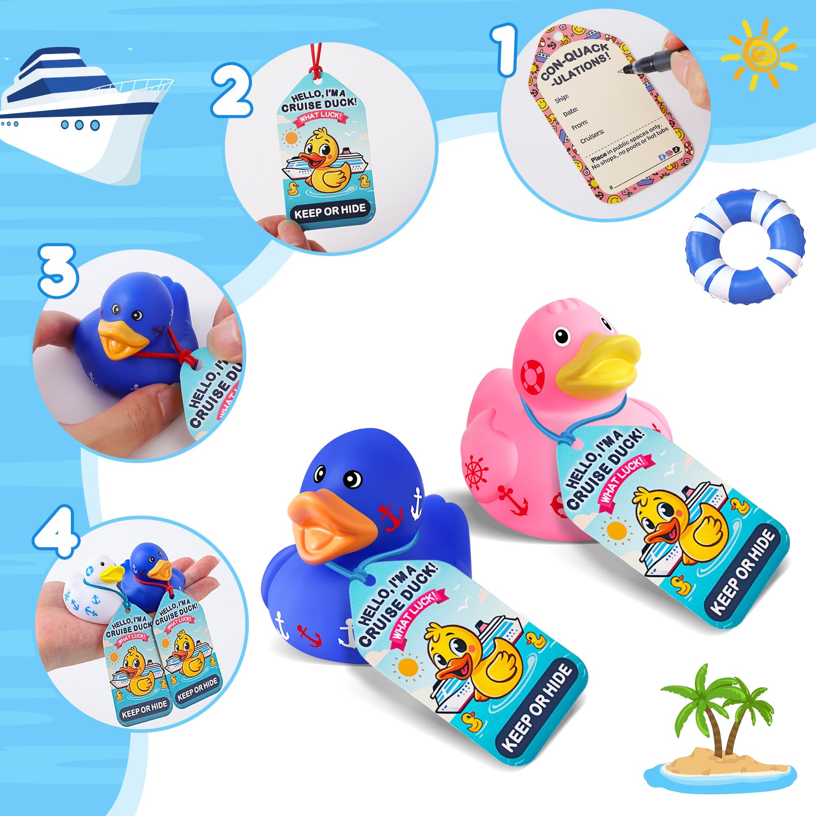 Anggiko cruise card designs in bright colors for easy spotting.