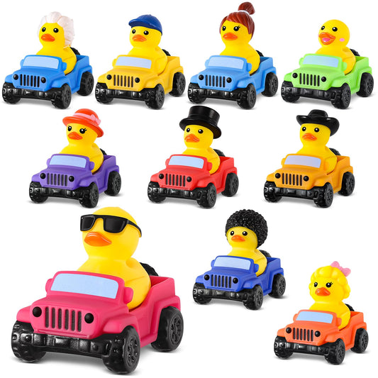 ANGGIKO Jeep Ducks variegated styles decorate dashboards for playful car vibes.