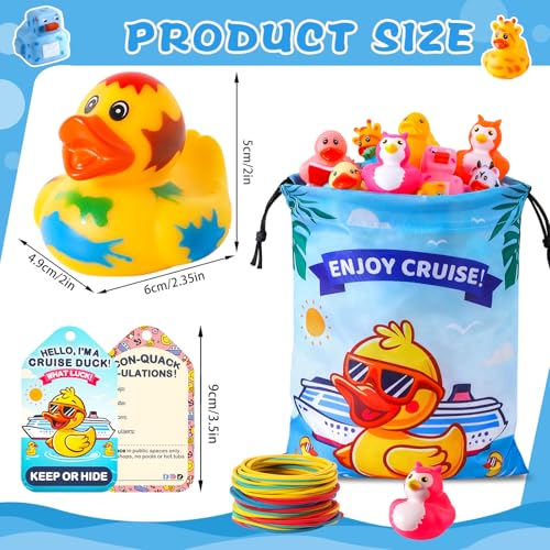 ANGGIKO rubber bands 60, secure tags to ducks for quick hiding and games.