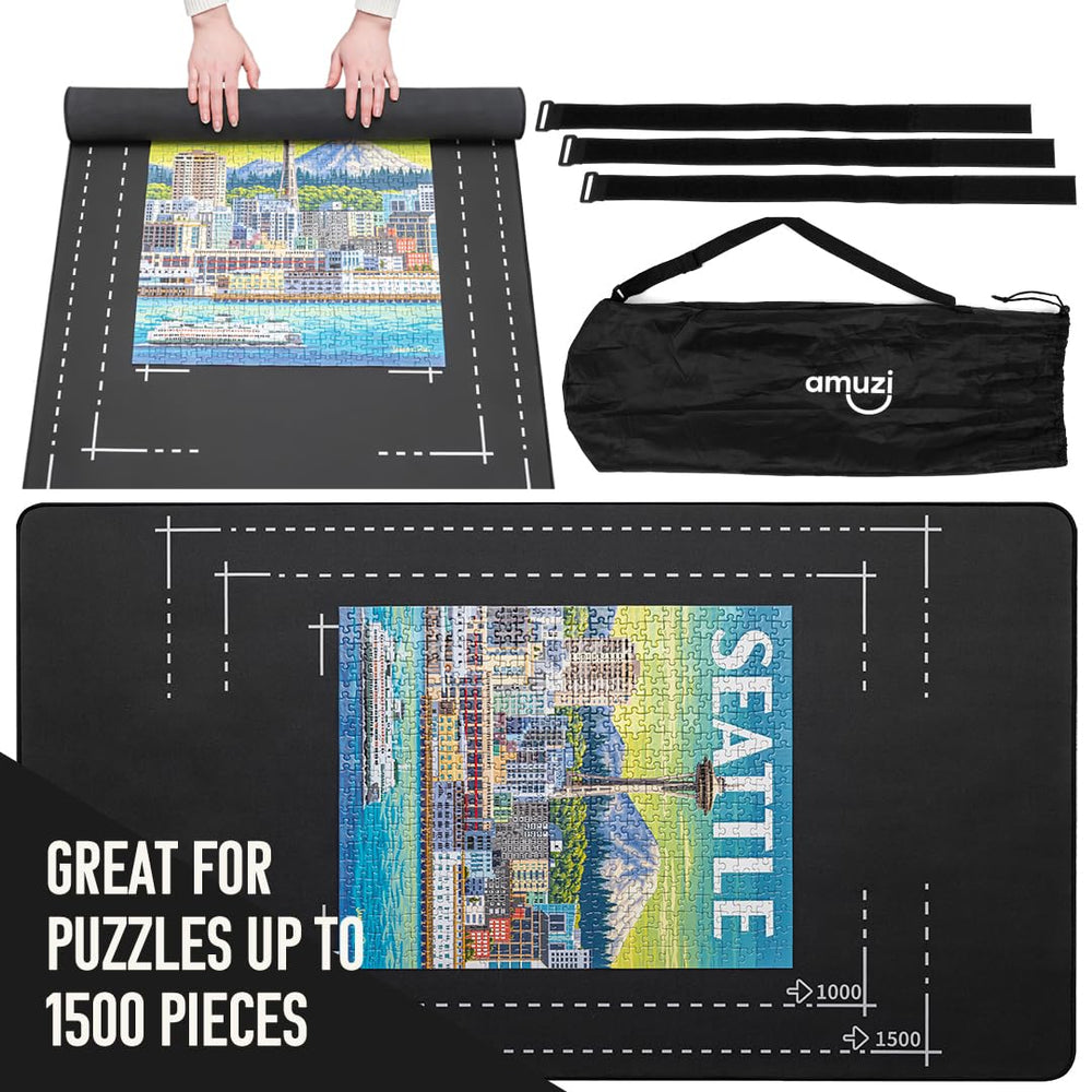 Angora Brands mat preserves progress by rolling to store puzzles safely