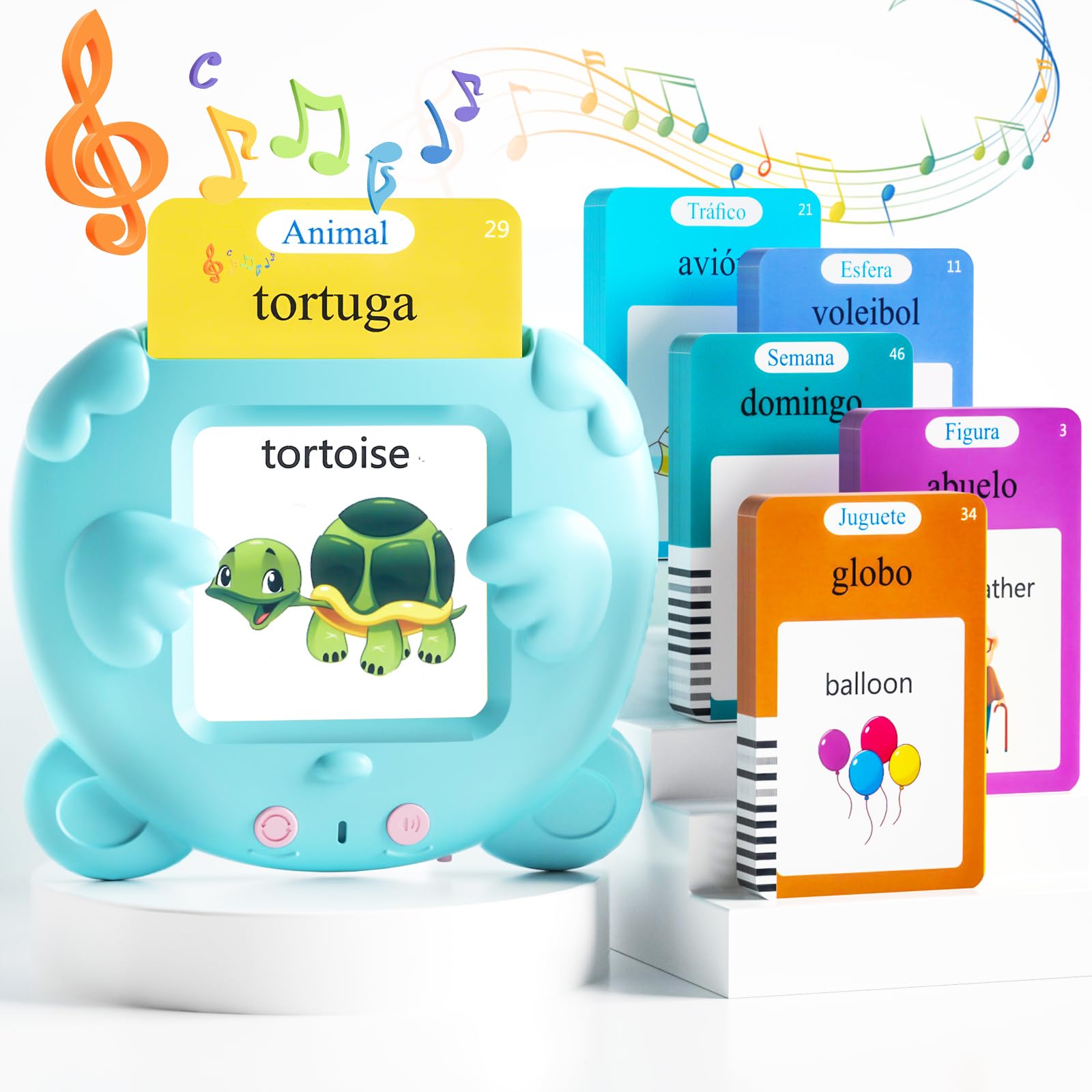 ANhovno Spanish-English talking flash cards for toddlers.
