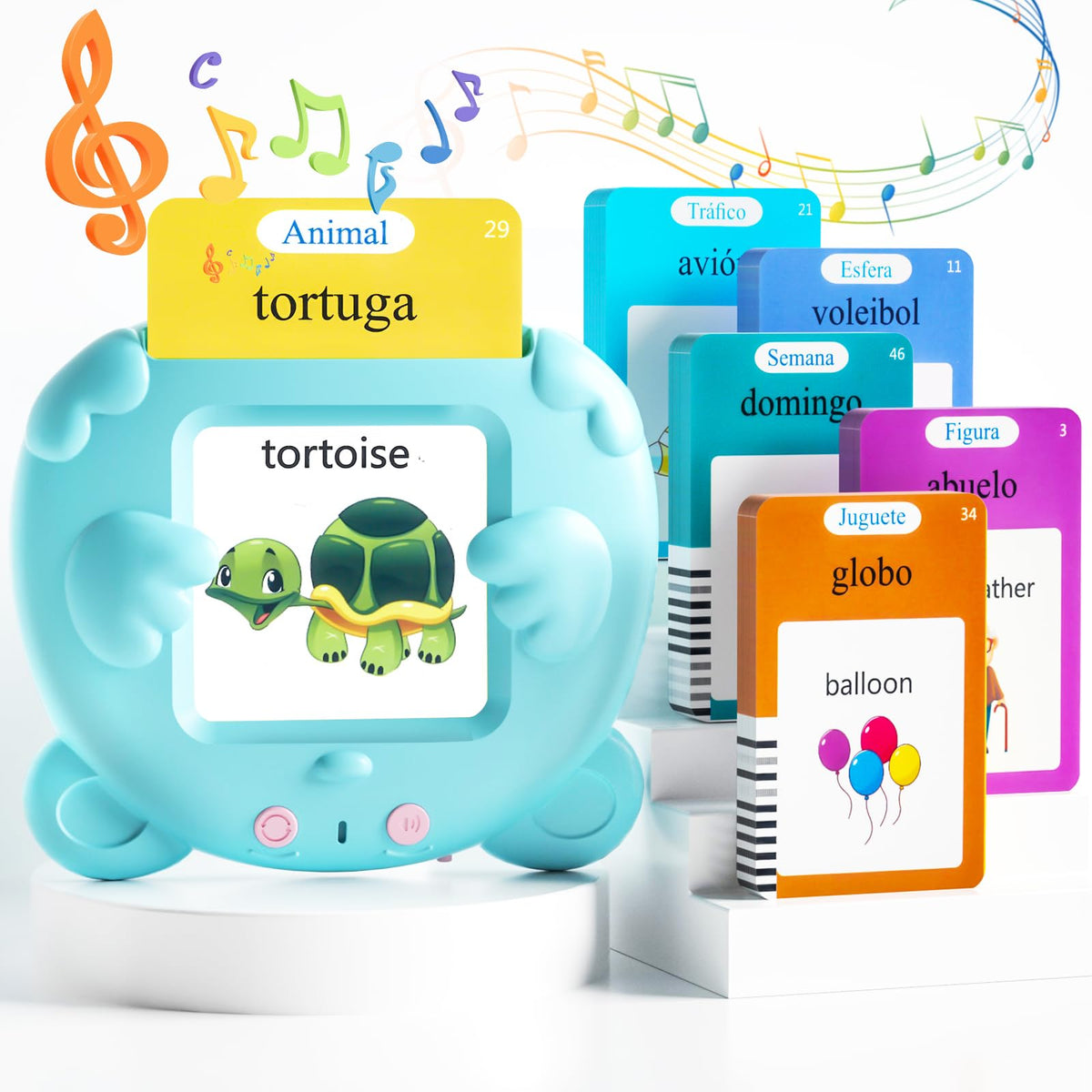 ANhovno Spanish-English talking flash cards for toddlers.