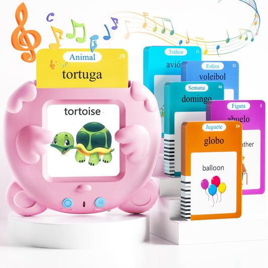 ANhovno pink flashcards front cover inviting early bilingual exploration
