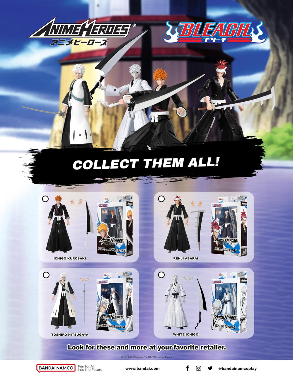 Manga-inspired packaging artwork for ANIME HEROES Bleach Renji