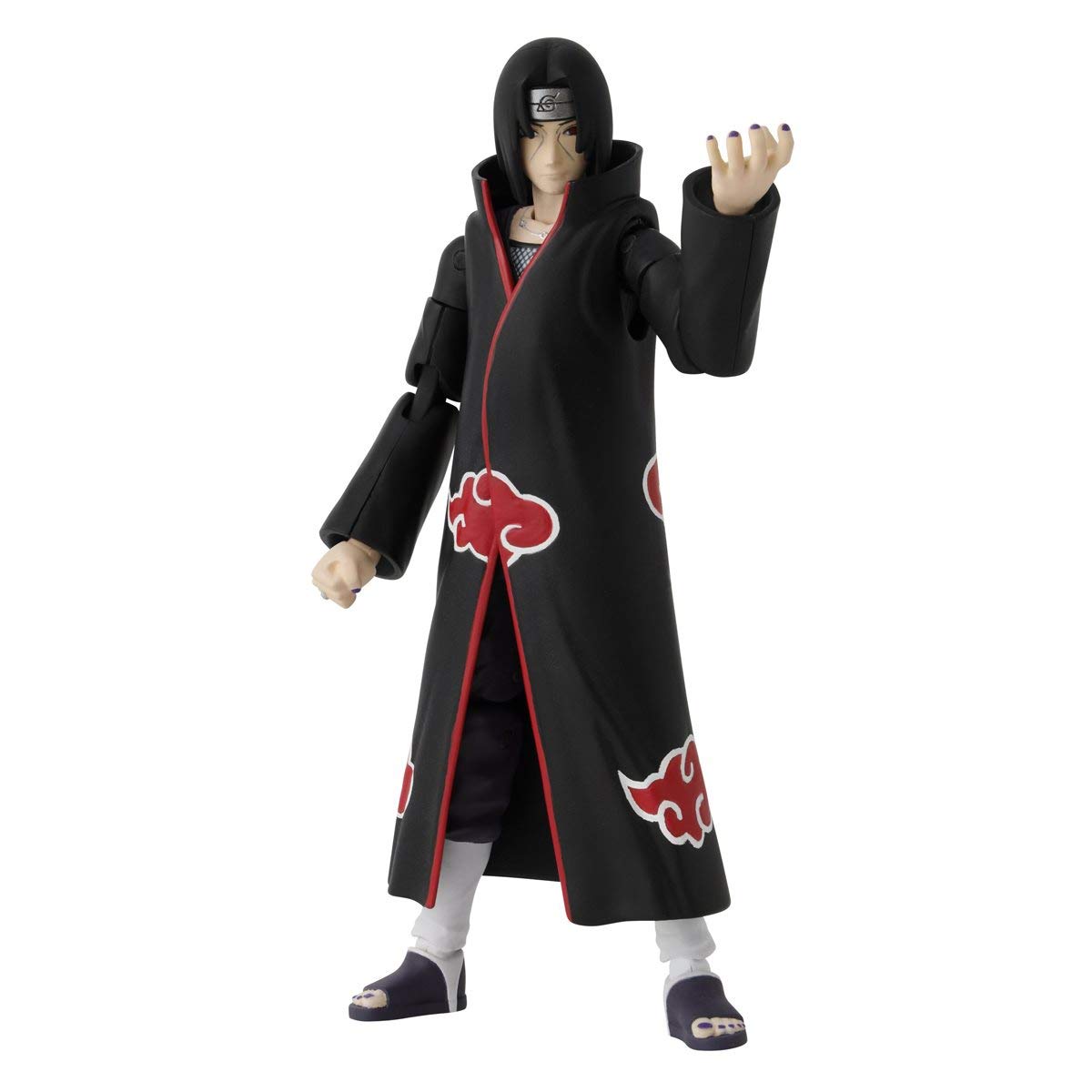 ANIME HEROES Itachi Uchiha includes extra hands and accessories for varied scenes.