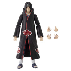 ANIME HEROES Itachi Uchiha figure front view showcasing iconic stern pose for display.