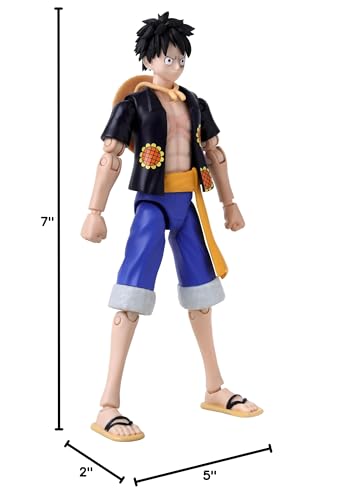 ANIME HEROES Luffy Dressrosa figure with manga-inspired packaging and display potential.