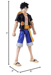 ANIME HEROES Luffy Dressrosa figure with manga-inspired packaging and display potential.