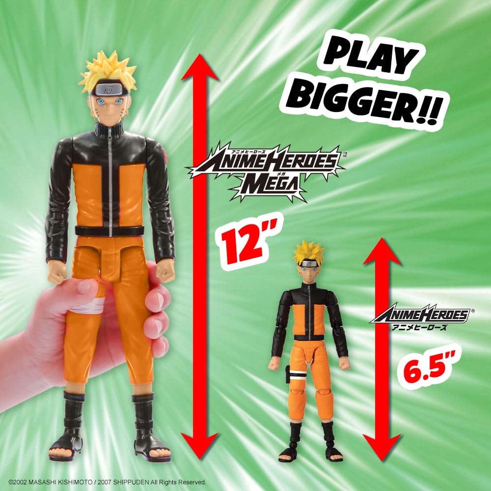 ANIME HEROES Mega Naruto Kakashi in battle stance for dioramas.