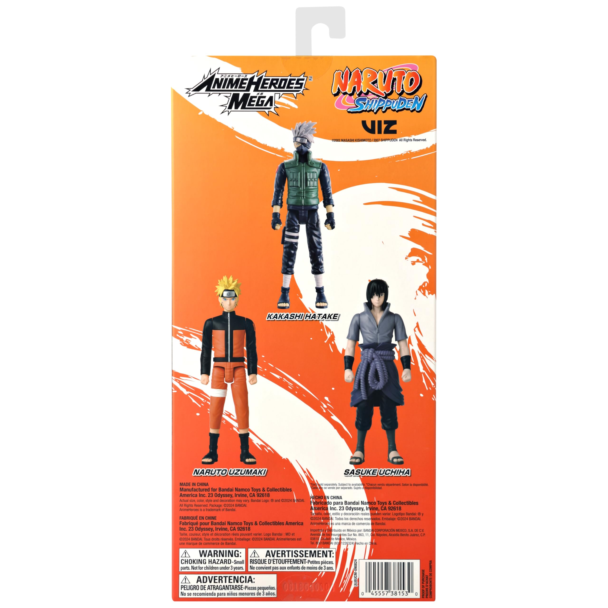 ANIME HEROES Naruto Kakashi display-ready figure for shelves.