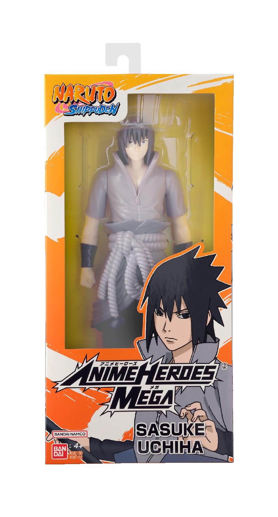 ANIME HEROES Sasuke Uchiha figure dynamic pose ready for action on a shelf.