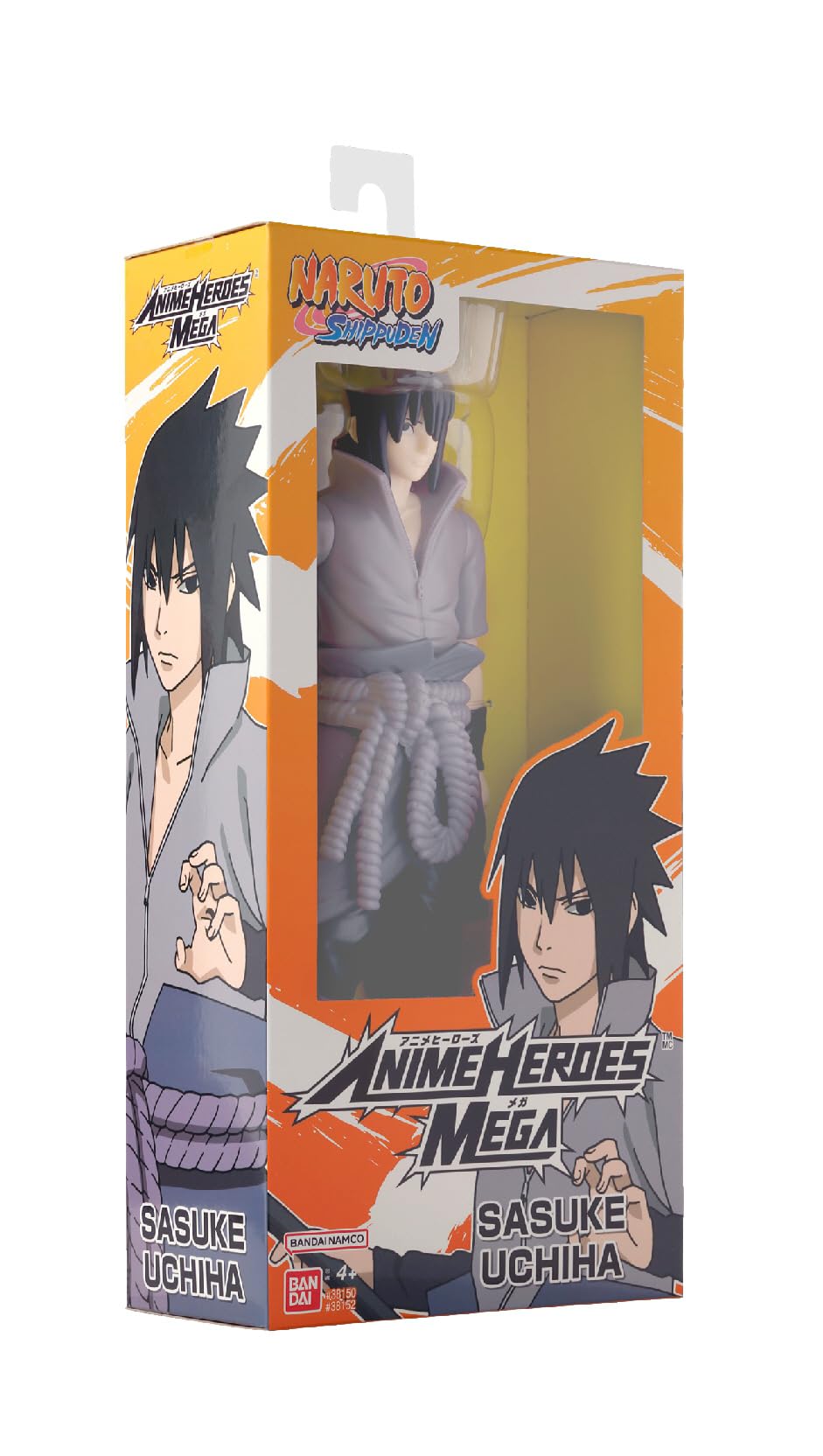 ANIME HEROES Sasuke Uchiha figure collectible packaging enhances display appeal.