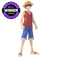 ANIME HEROES Mega One Piece Monkey D. Luffy display stand-ready pose for showcase