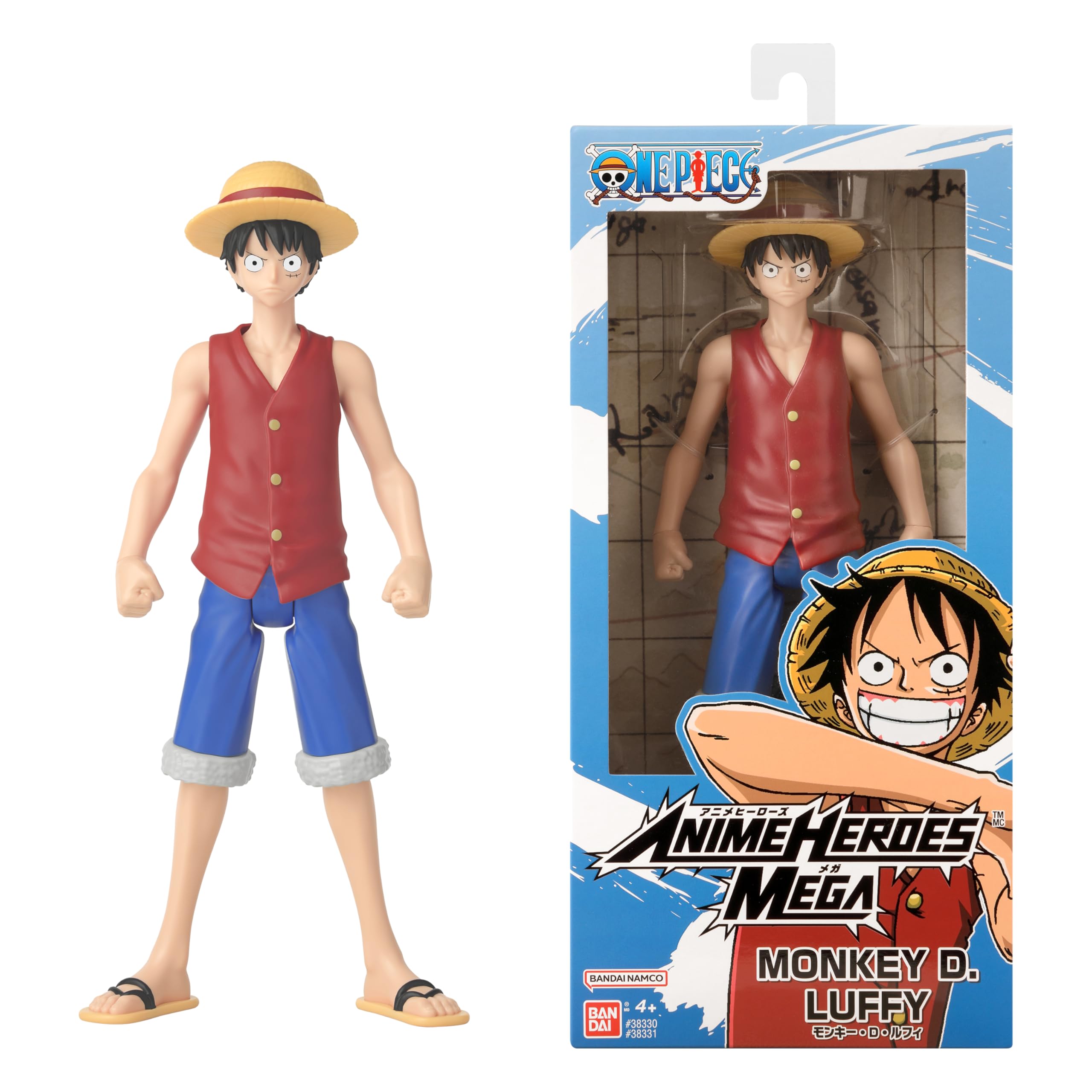 ANIME HEROES Mega One Piece Monkey D. Luffy pose line, great for photos and shelf stories