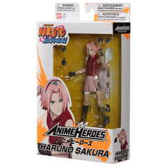 ANIME HEROES Sakura on display stand for stable posing.
