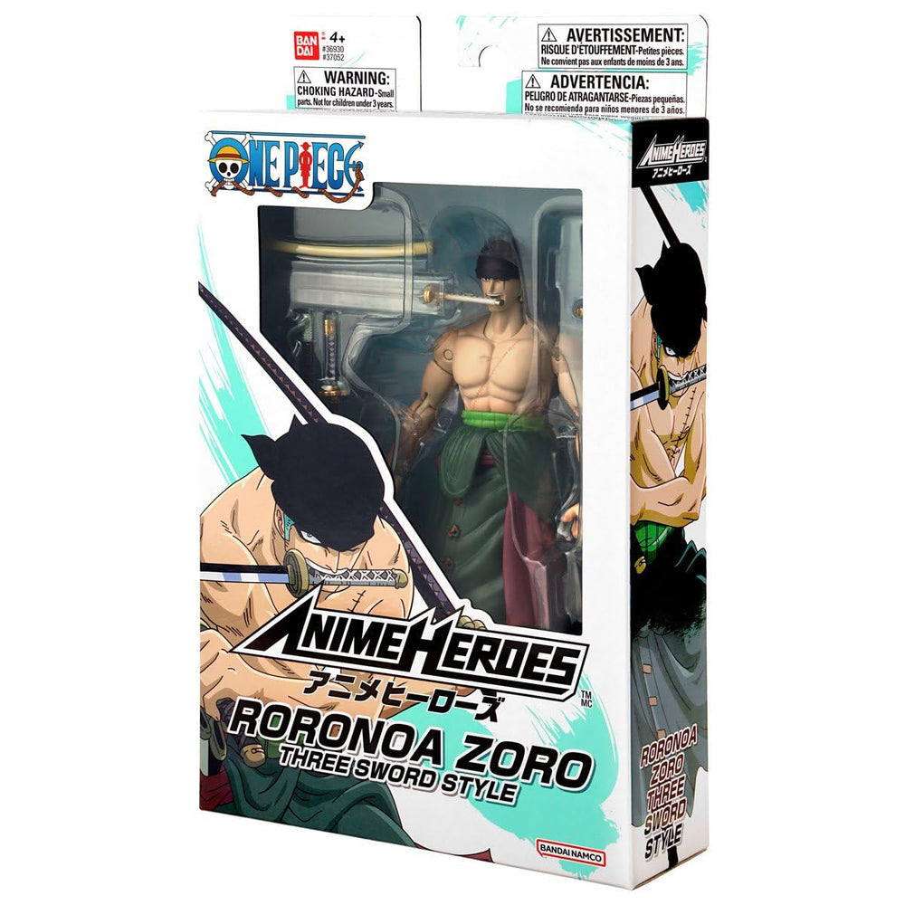 ANIME HEROES Roronoa Zoro three-sword style close-up detail and craftsmanship.