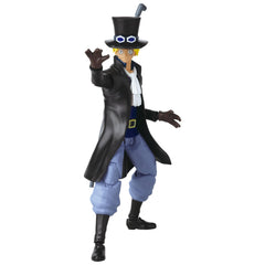 ANIME HEROES Sabo action figure flame-effect accessory evokes pyrokinetic energy.