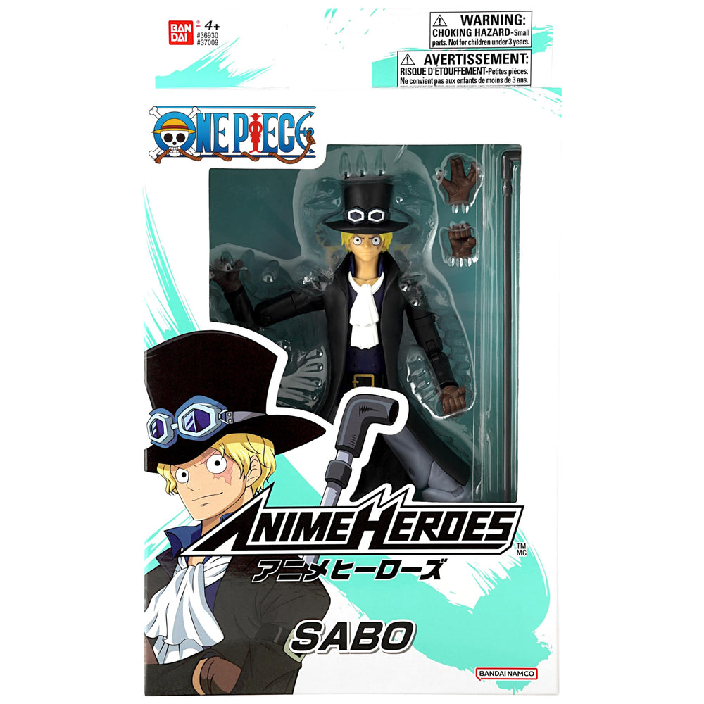 ANIME HEROES Sabo action figure scale comparison with other collectibles.