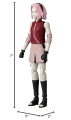 ANIME HEROES Naruto Sakura figure designed for shelf display.