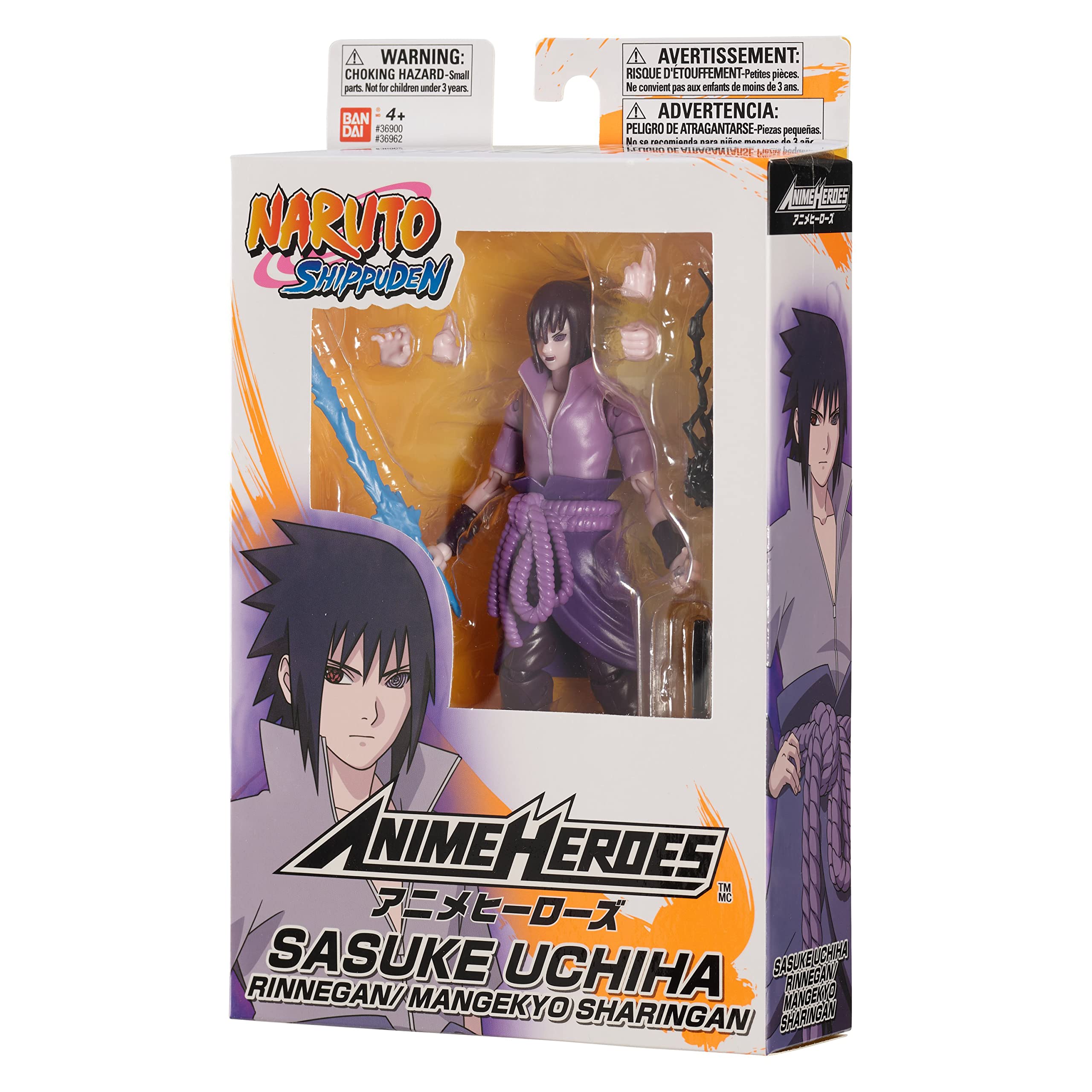 ANIME HEROES display-ready Sasuke ideal for shelf setups.