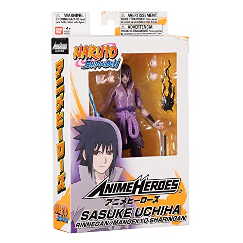 ANIME HEROES Sasuke Uchiha figure adds Naruto collection variety.