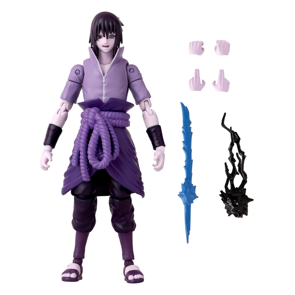ANIME HEROES Sasuke Uchiha Rinnegan front pose details for display.