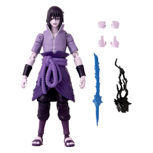 ANIME HEROES Sasuke Uchiha Rinnegan front pose details for display.