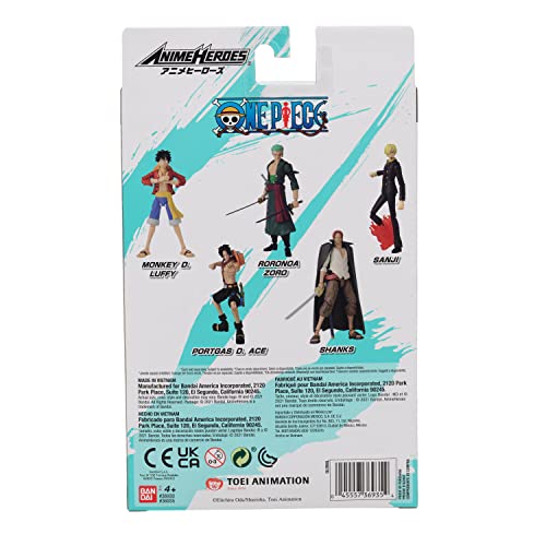 ANIME HEROES Shanks 6.5-inch scale fits standard shelves